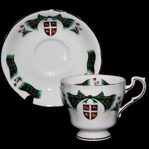 Royal Adderley Newfoundland Tartan Teacup & Saucer |Ridgway Potteries Fine China